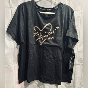 Karl Lagerfeld Black Tee with Gold Accents